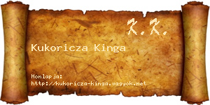 Kukoricza Kinga névjegykártya